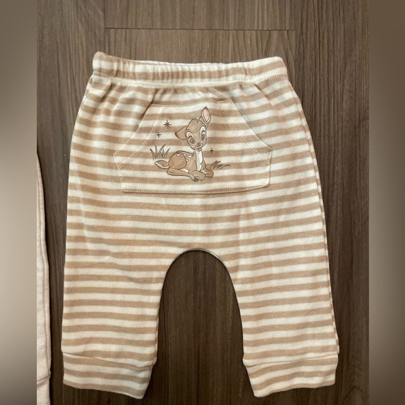 Disney Baby Bambi Cream and Tan Pants Set size 0/3M - Picture 4 of 6